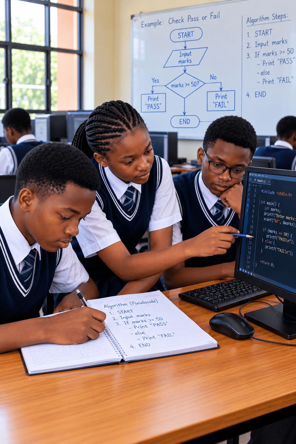 Introduction to computer programming concepts, algorithms and coding fundamentals